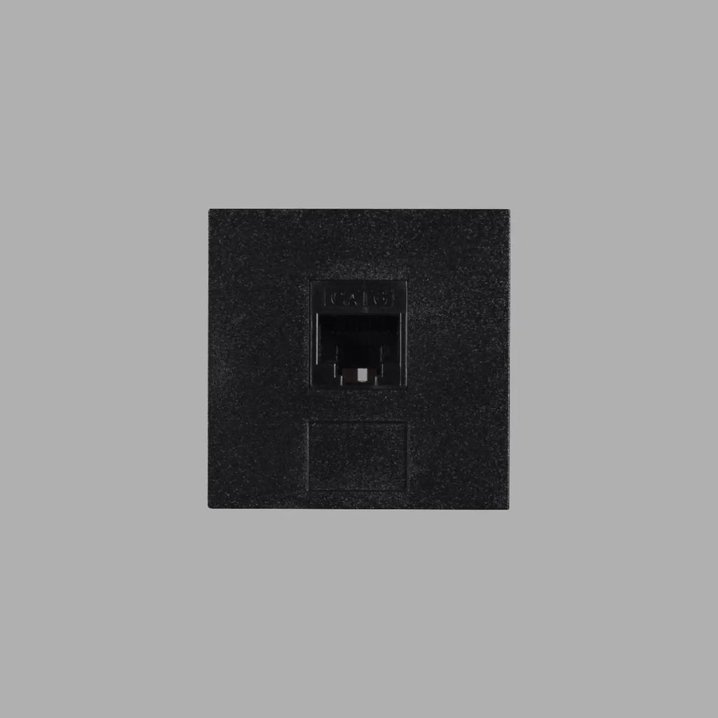 Prise RJ45 catégorie 6 encastrée, module 45 mm noir ou blanc