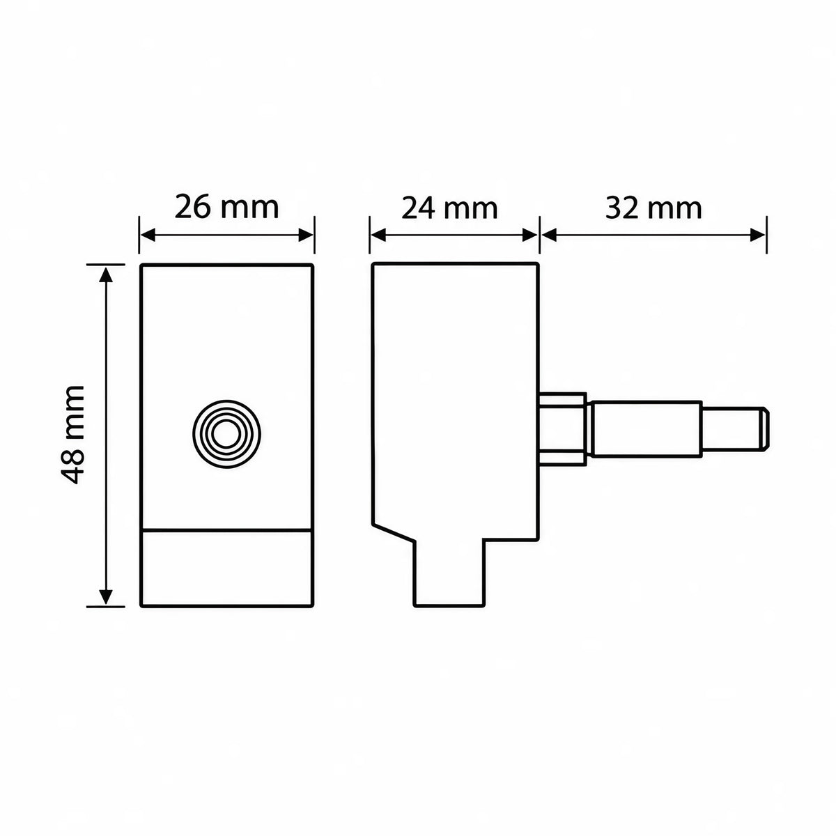 Variateur rotatif LED 120 W va-et-vient, module à encastrer