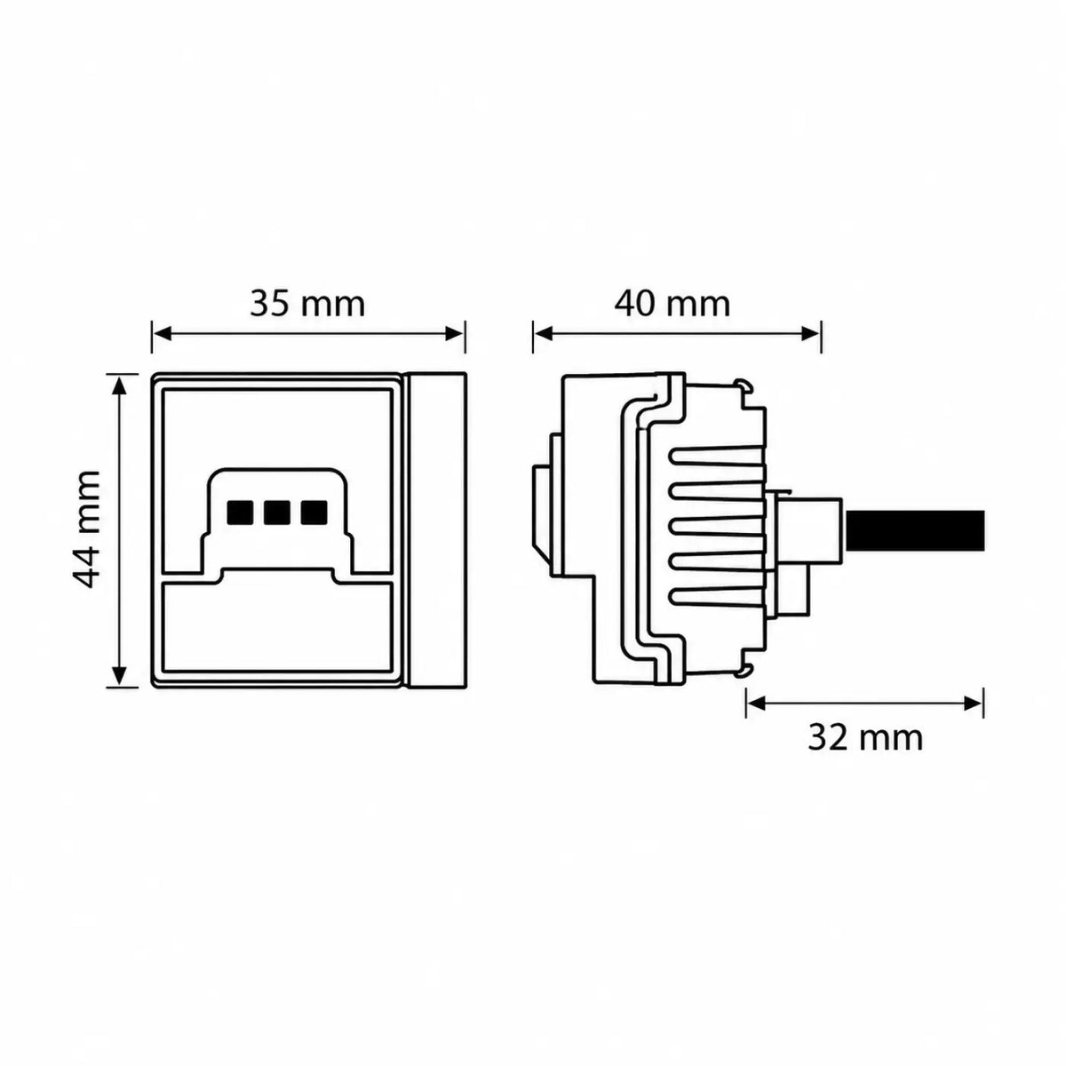 Variateur multipoint LED 250 W pour circuit à boutons-poussoirs