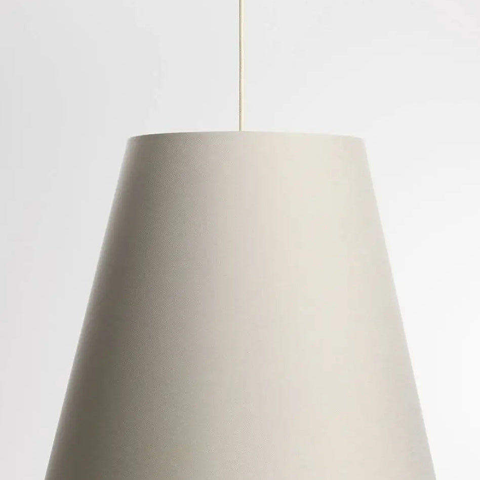 Suspension conique en tissu crème et vert olive