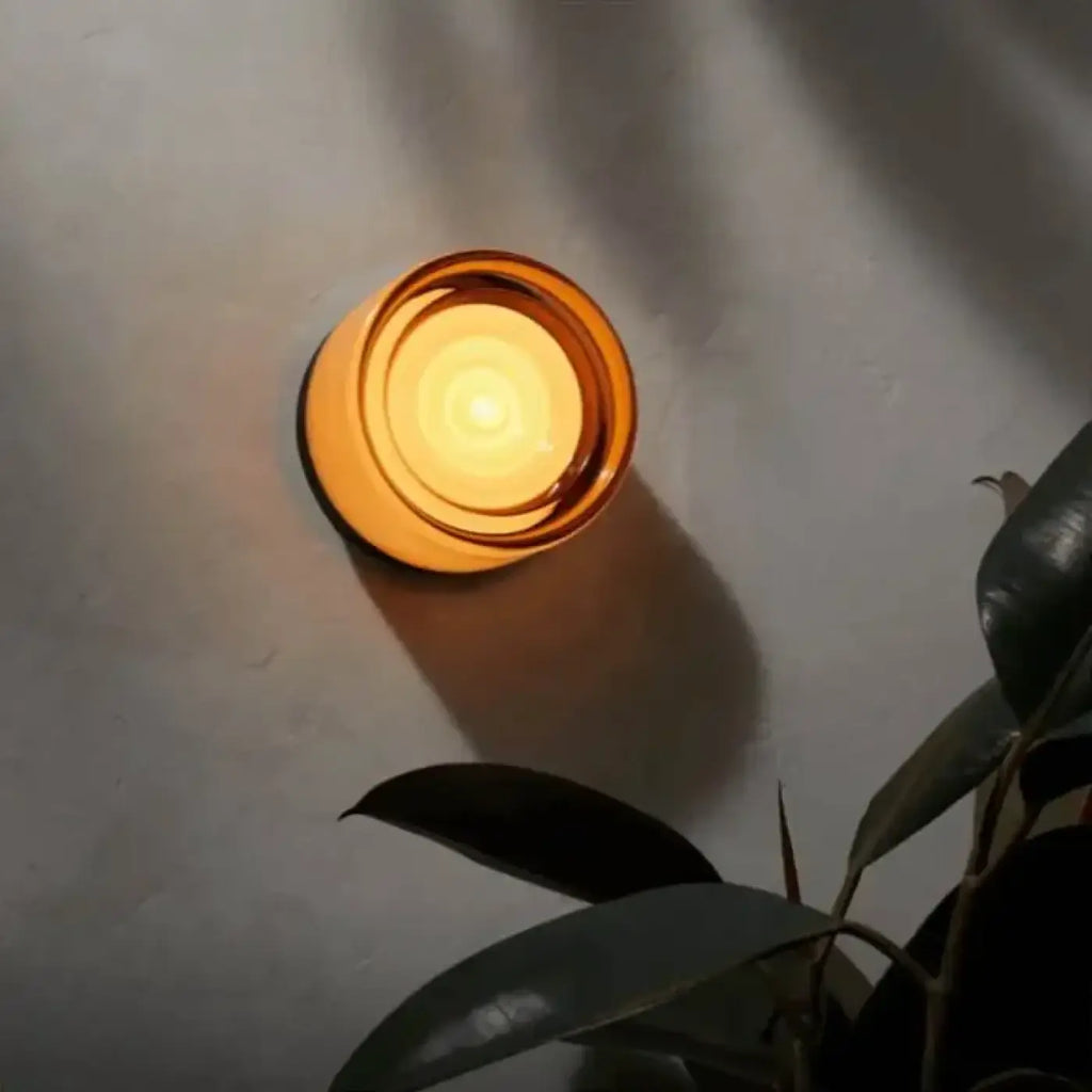 Petite applique murale en verre coloré, quatre teintes
