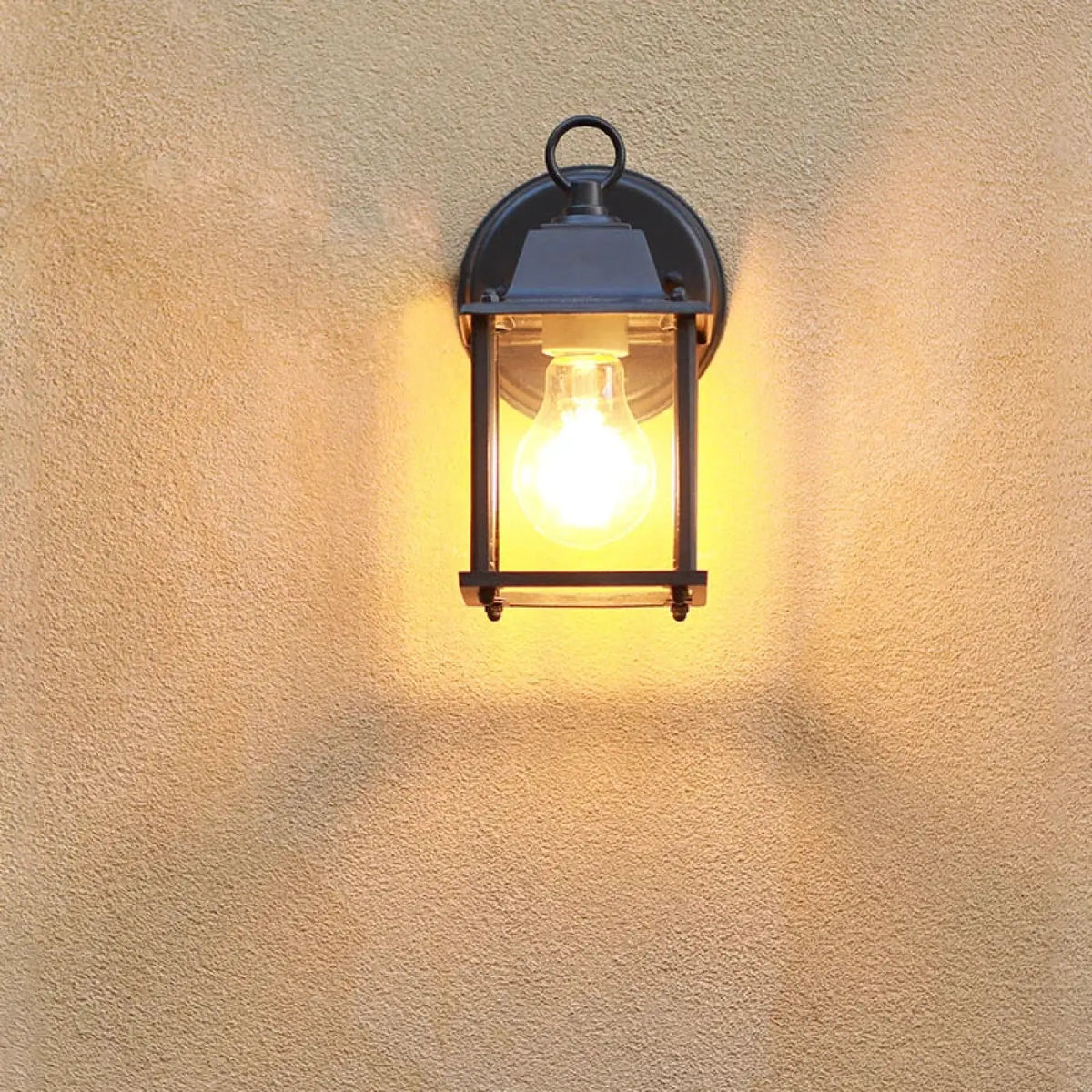 Petit luminaire extérieur noir à ampoule E27