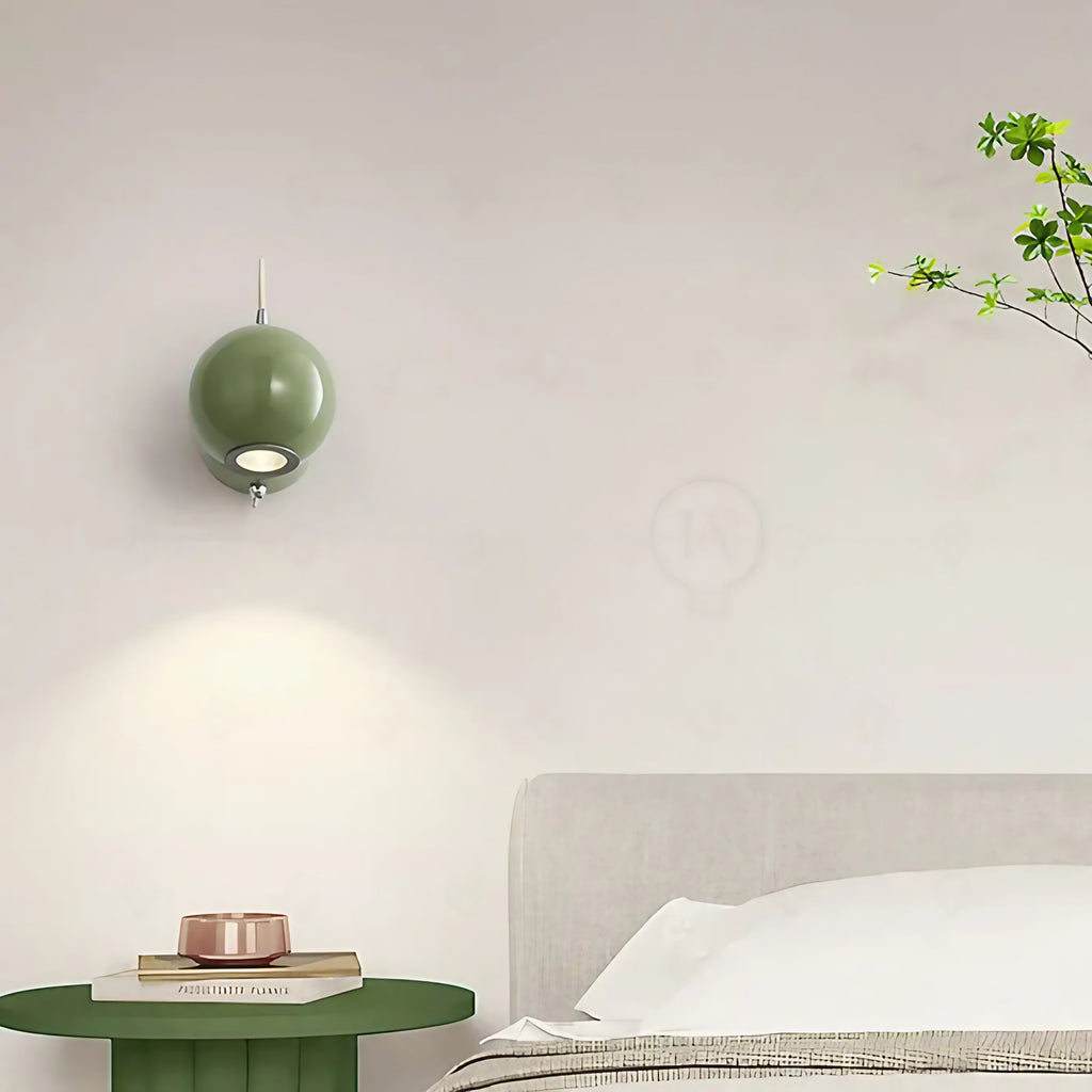 Petite applique murale rétro, rouge, vert ou beige