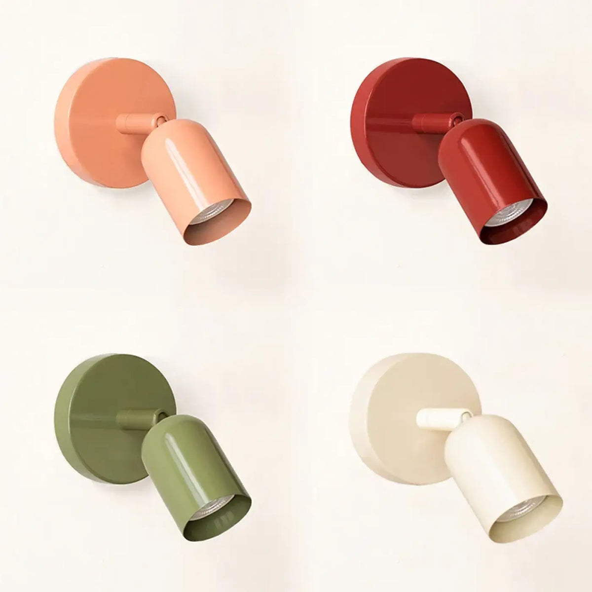 Petite applique murale colorée, globe givré, quatre coloris