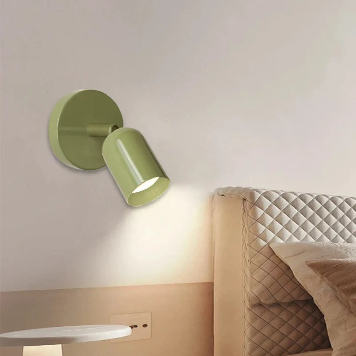 Petite applique murale colorée, globe givré, quatre coloris, vert