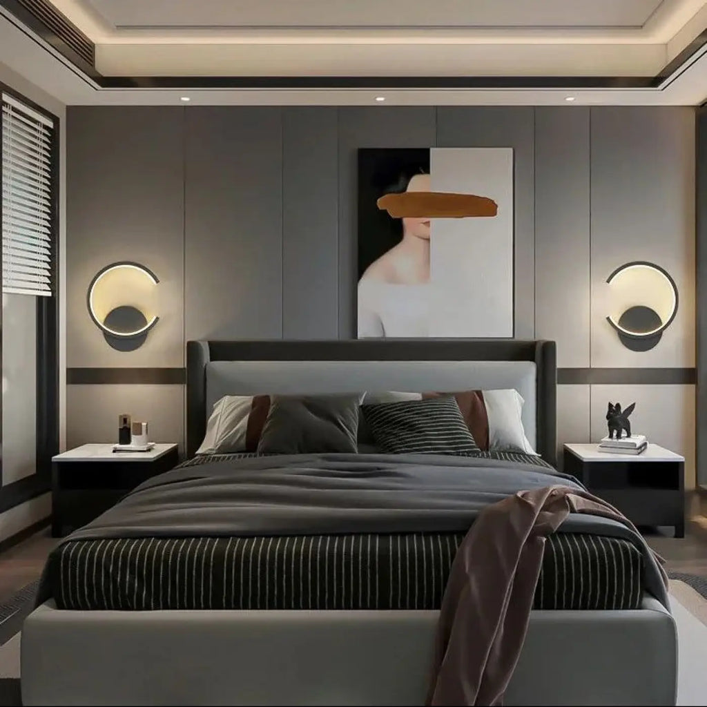 Petite applique LED murale en arc, trois coloris