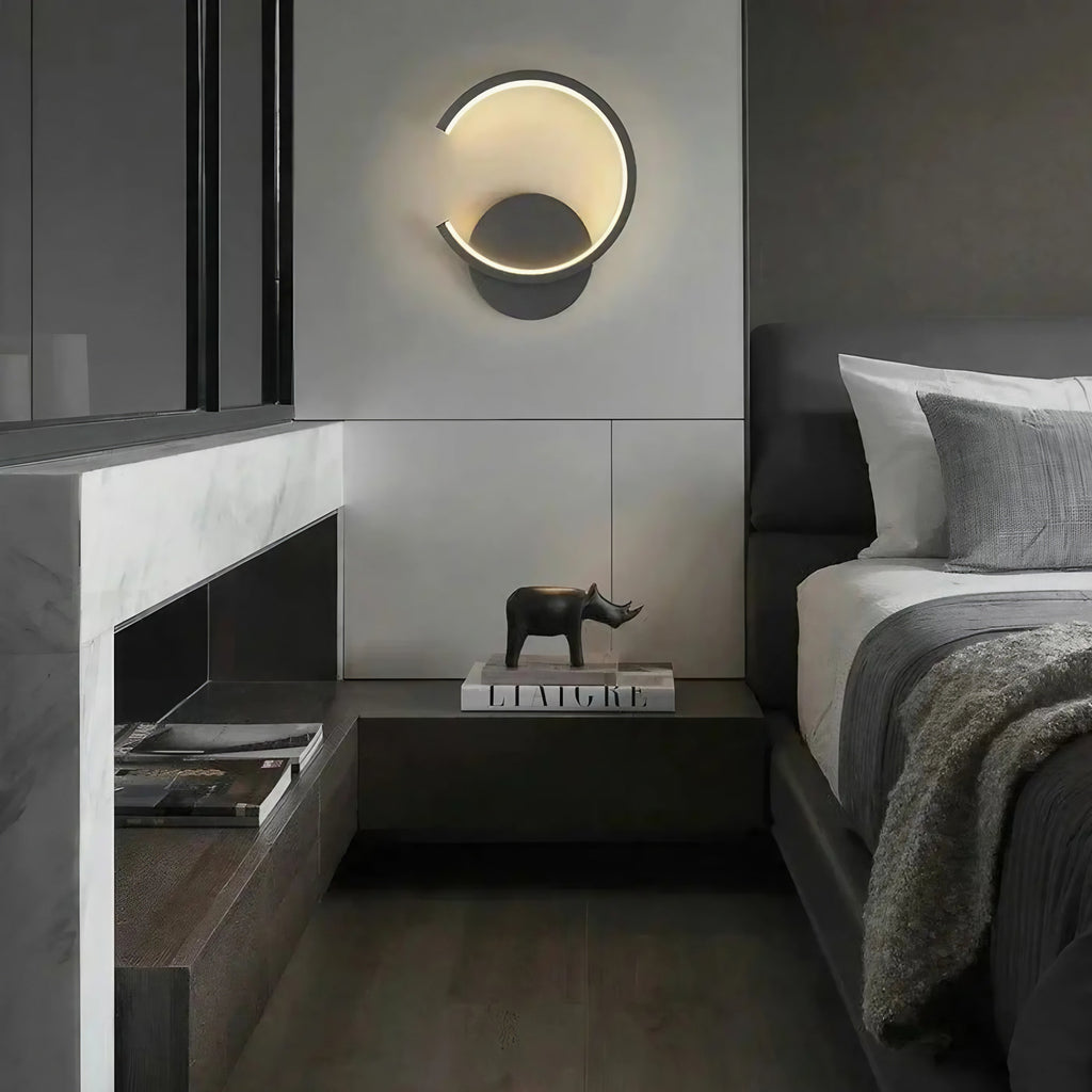 Petite applique LED murale en arc, trois coloris
