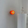 Petite applique murale ronde pour couloir, orange ou blanche, orange