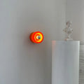 Petite applique murale ronde pour couloir, orange ou blanche, orange