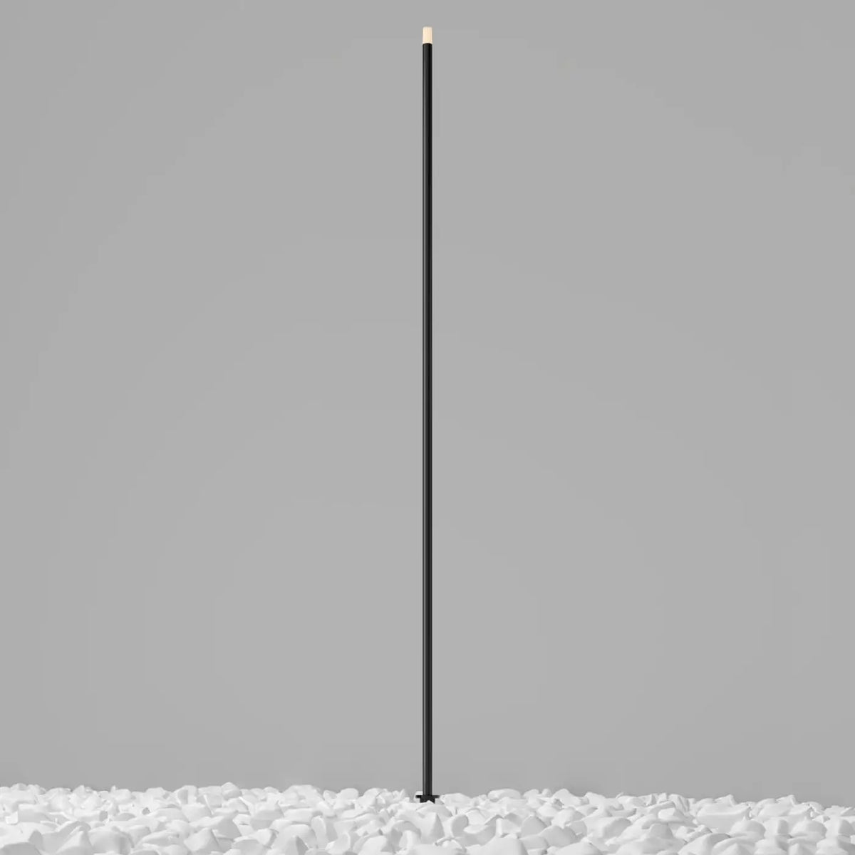 Piquet de jardin LED tige fine en aluminium noir, 30 ou 80 cm