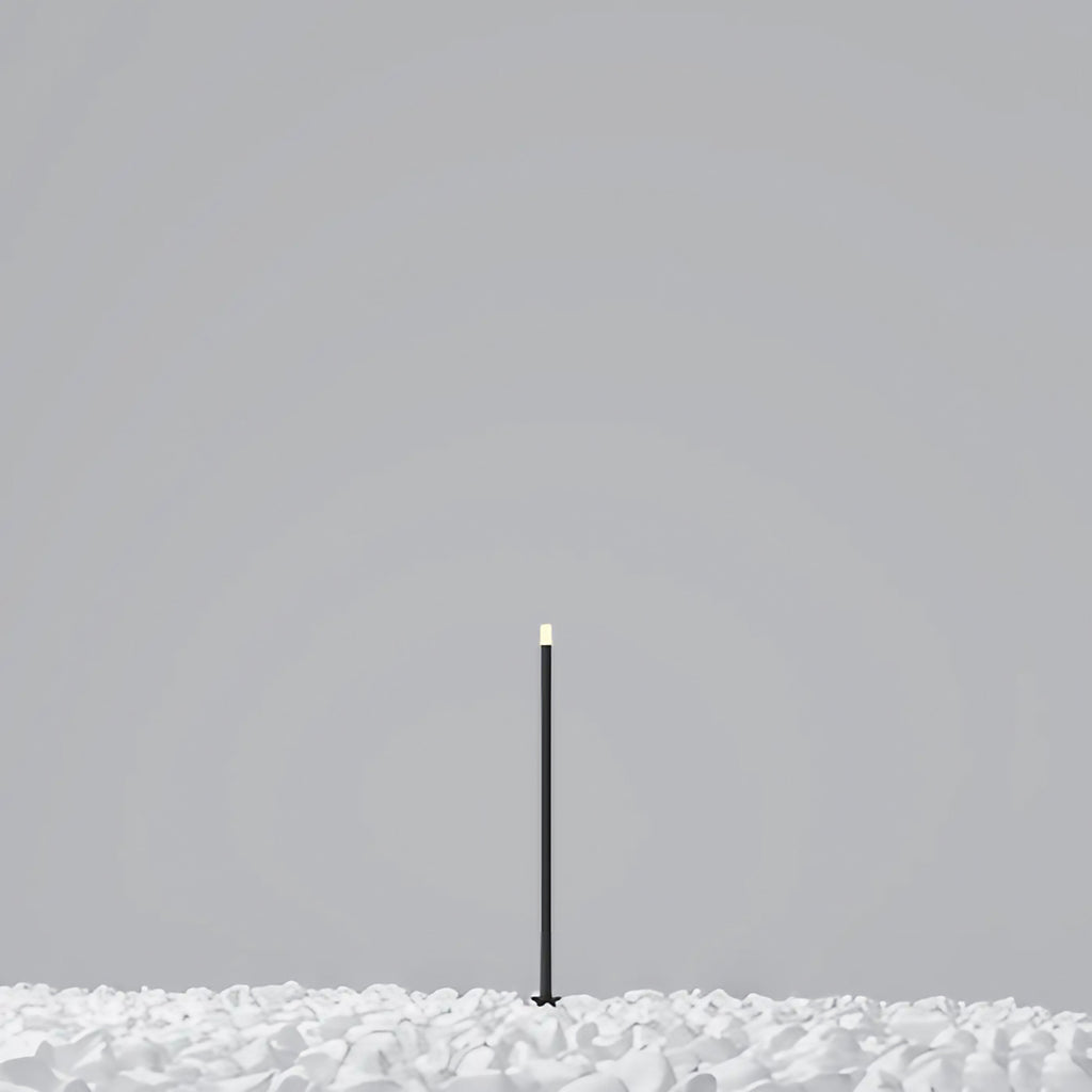 Piquet de jardin LED tige fine en aluminium noir, 30 ou 80 cm