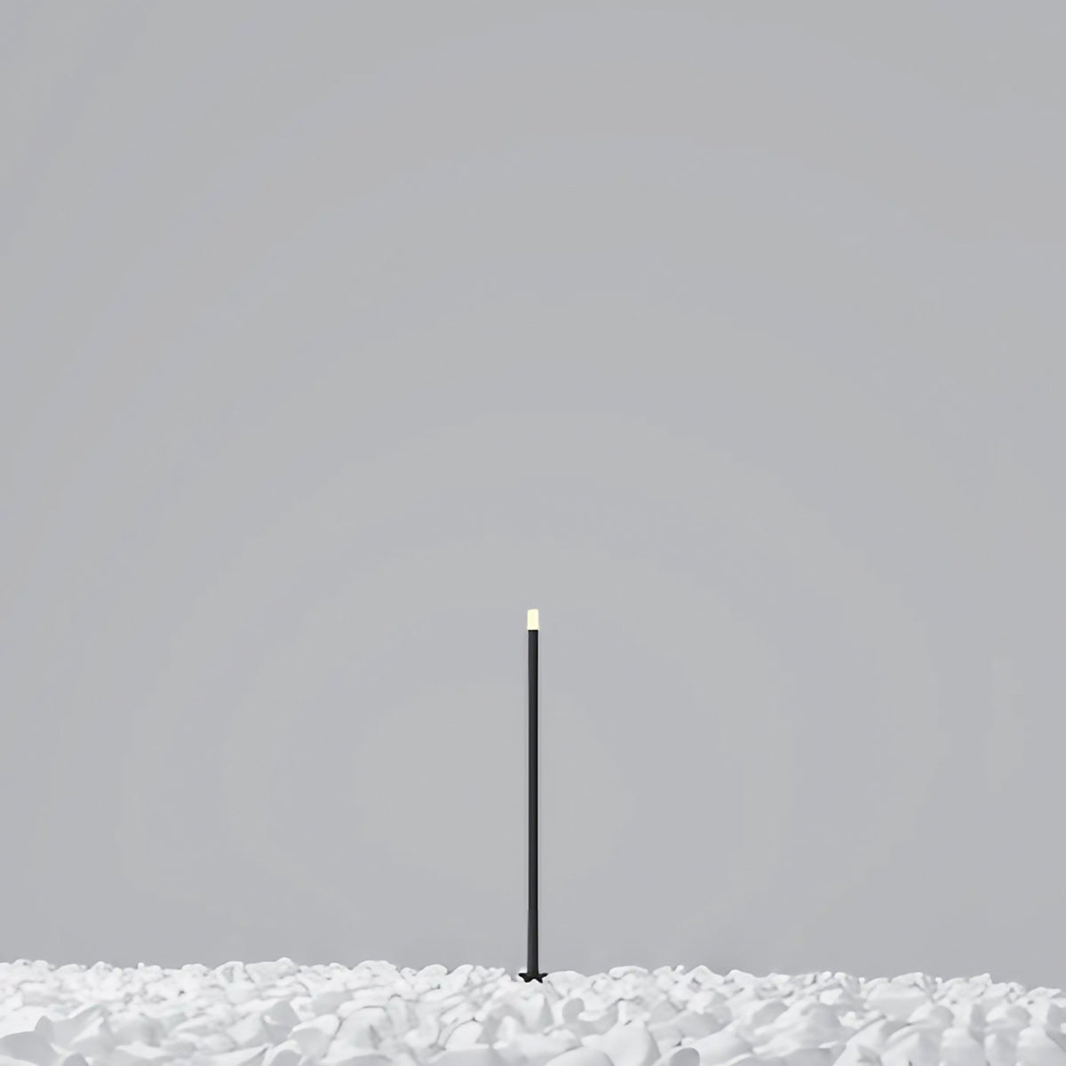Piquet de jardin LED tige fine en aluminium noir, 30 ou 80 cm