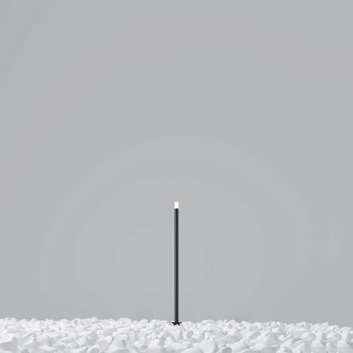 Piquet de jardin LED tige fine en aluminium noir, 30 ou 80 cm
