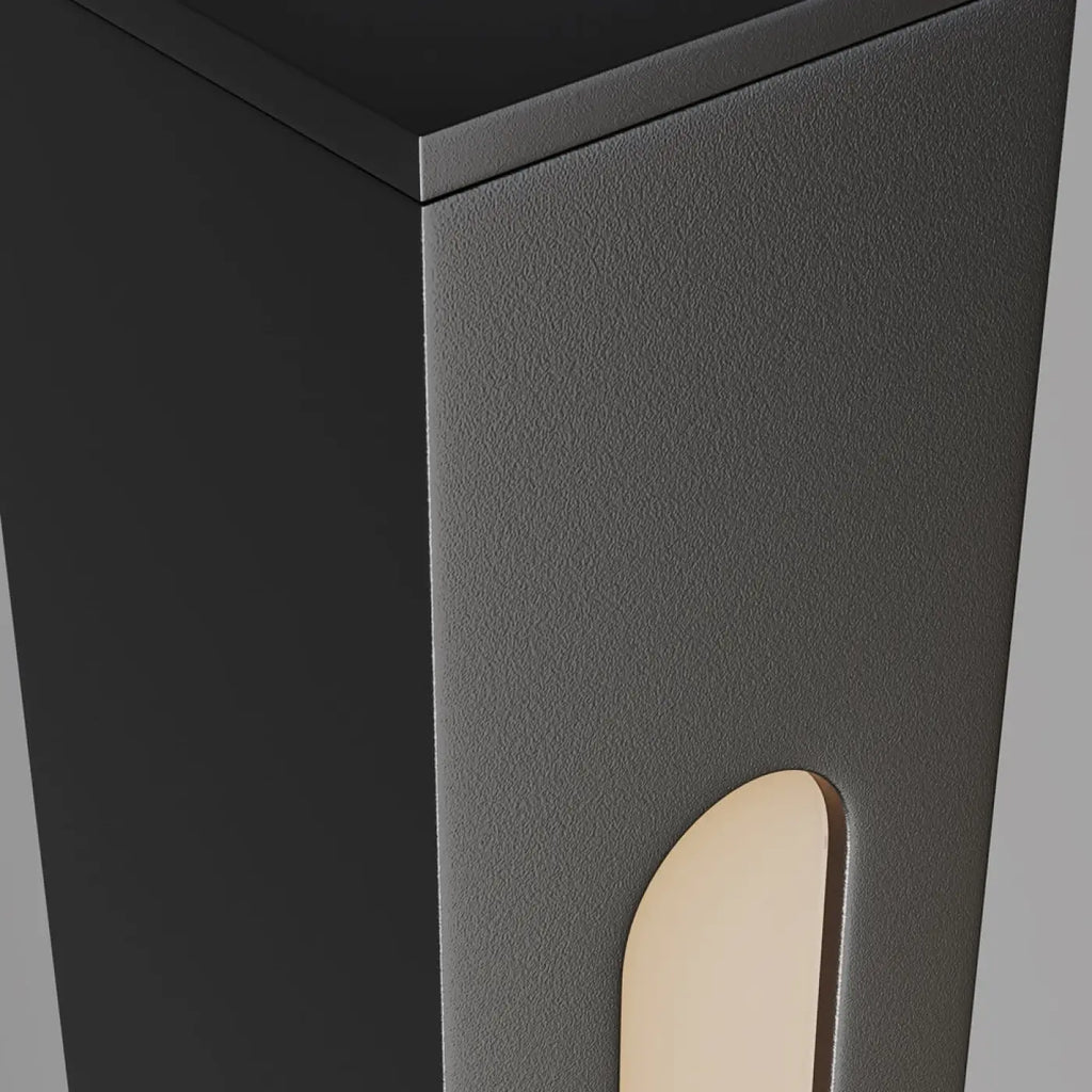 Poteau lumineux LED de jardin en aluminium gris, trois hauteurs