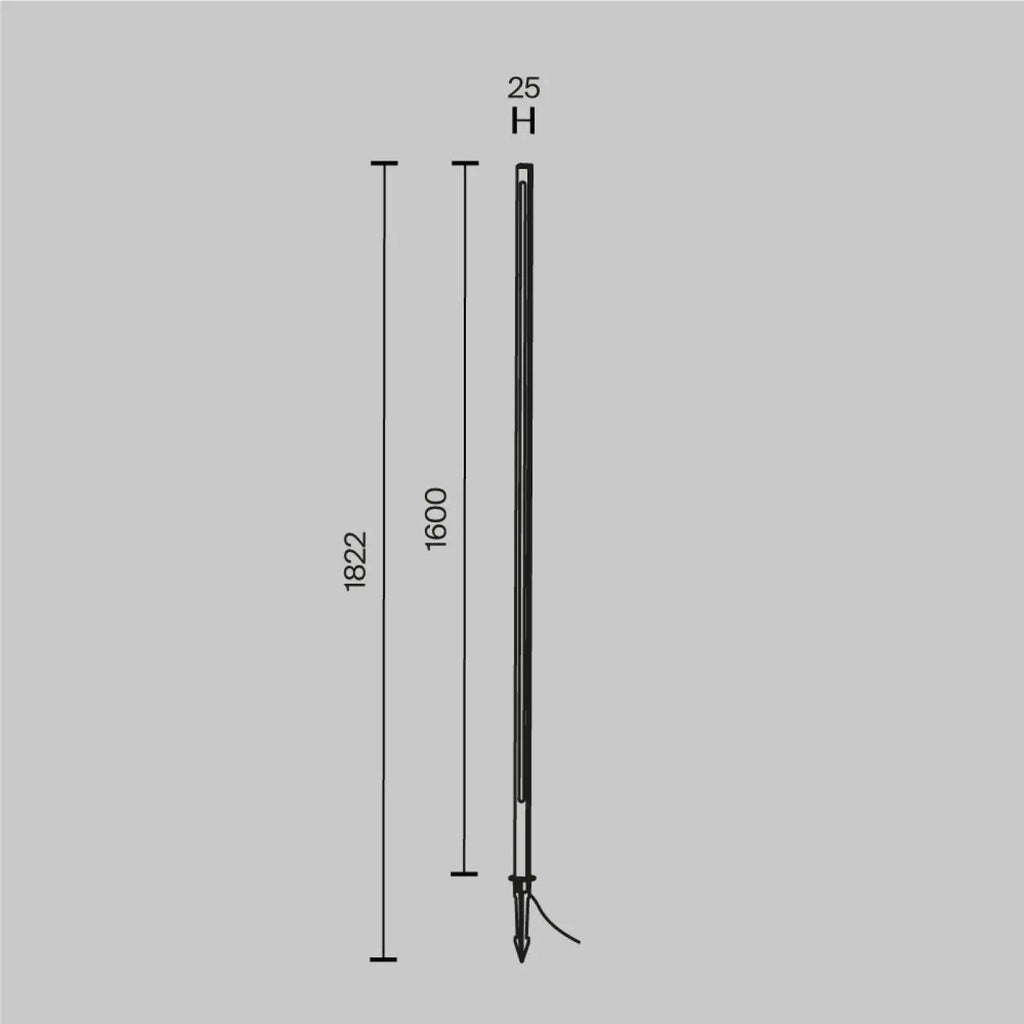 Poteau lumineux LED de jardin en aluminium gris, trois hauteurs