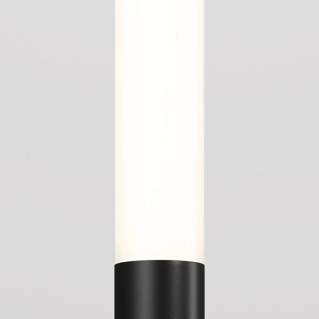 Piquet lumineux LED à tige fine en aluminium noir, 80 ou 100 cm