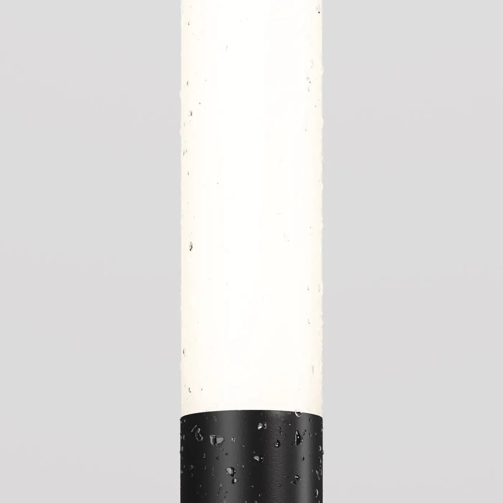 Piquet lumineux LED à tige fine en aluminium noir, 80 ou 100 cm