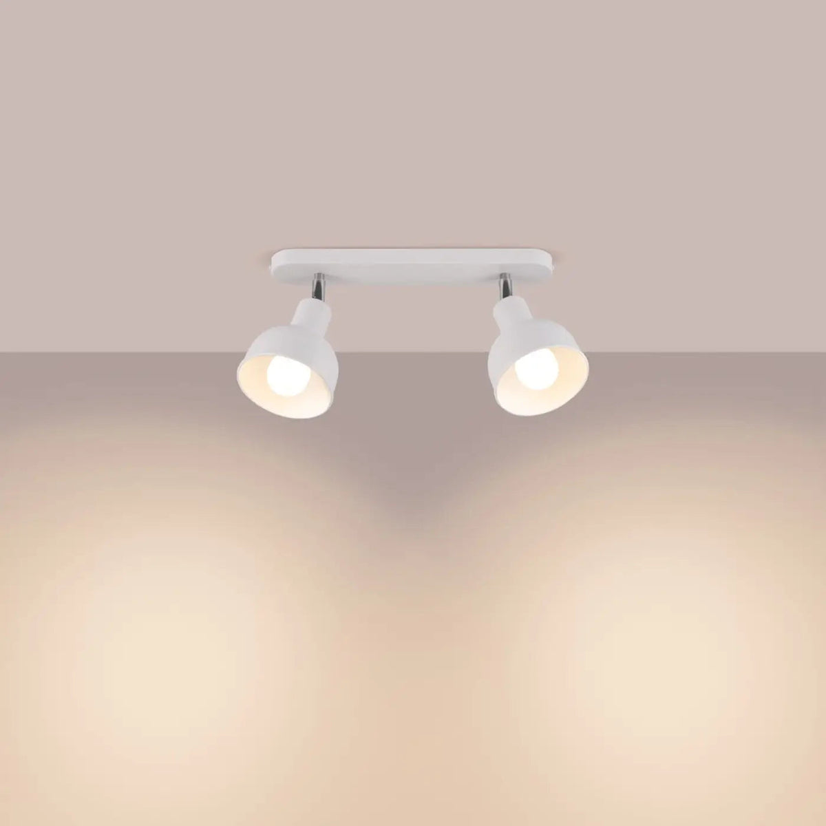 Plafonnier à 2 ou 3 cloches orientables en acier, blanc ou noir