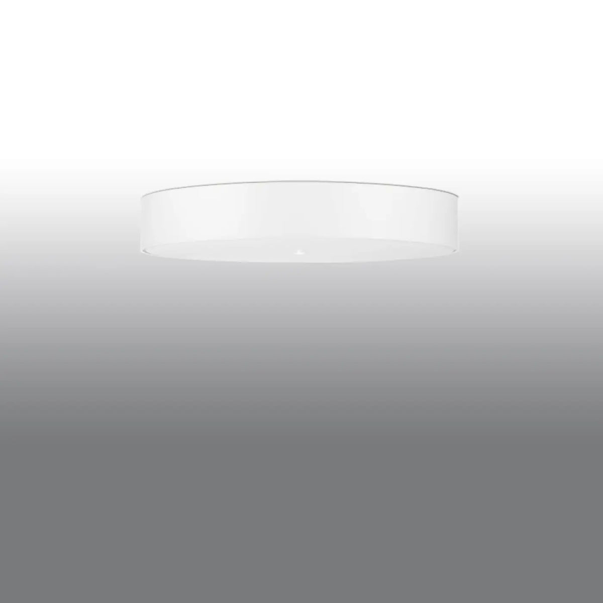 Plafonnier rond en tissu avec diffuseur en verre, de 30 à 80 cm, blanc