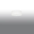 Plafonnier rond en tissu avec diffuseur en verre, de 30 à 80 cm, blanc