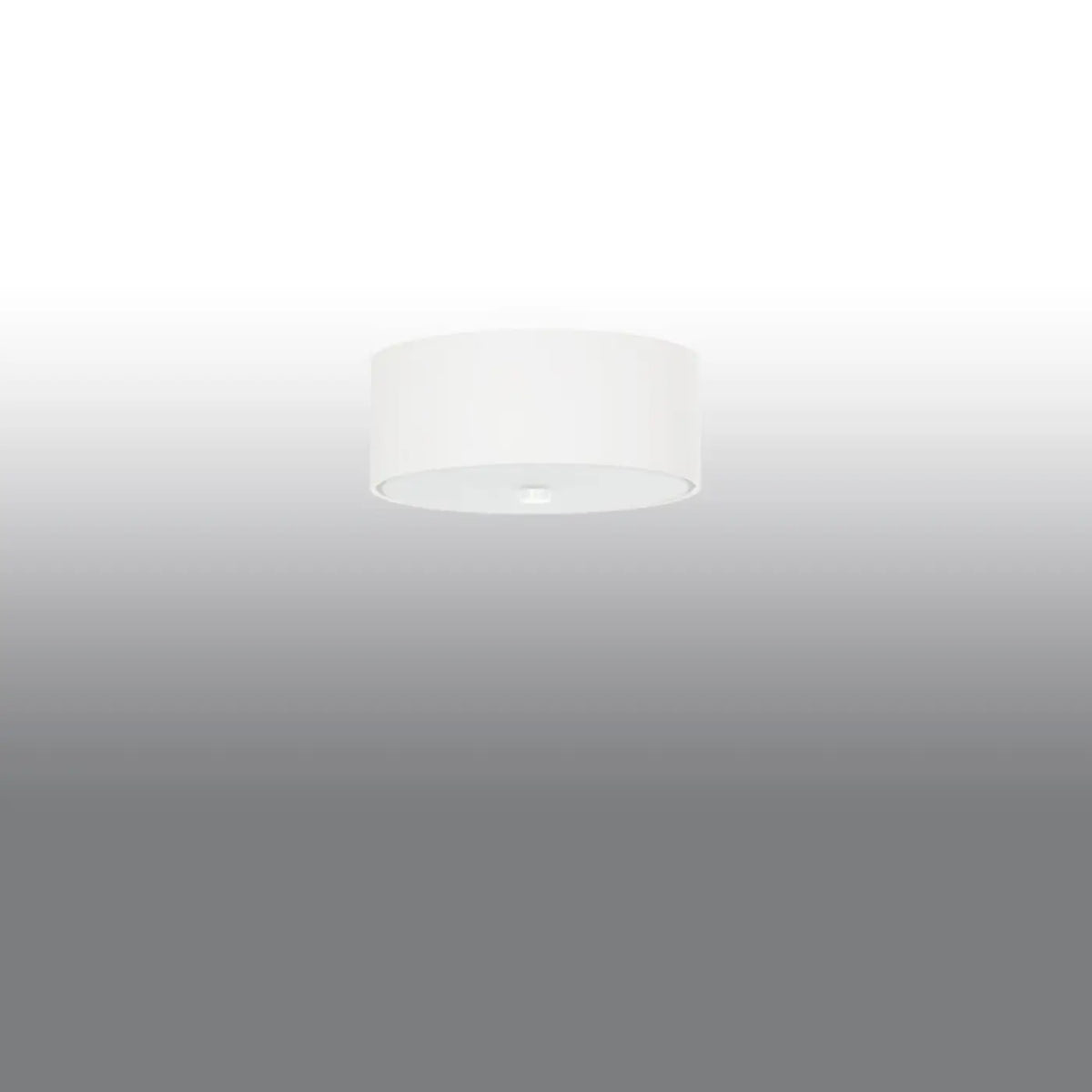 Plafonnier rond en tissu avec diffuseur en verre, de 30 à 80 cm, blanc