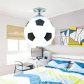 Plafonnier LED ballon de football pour chambre d'enfant, noir
