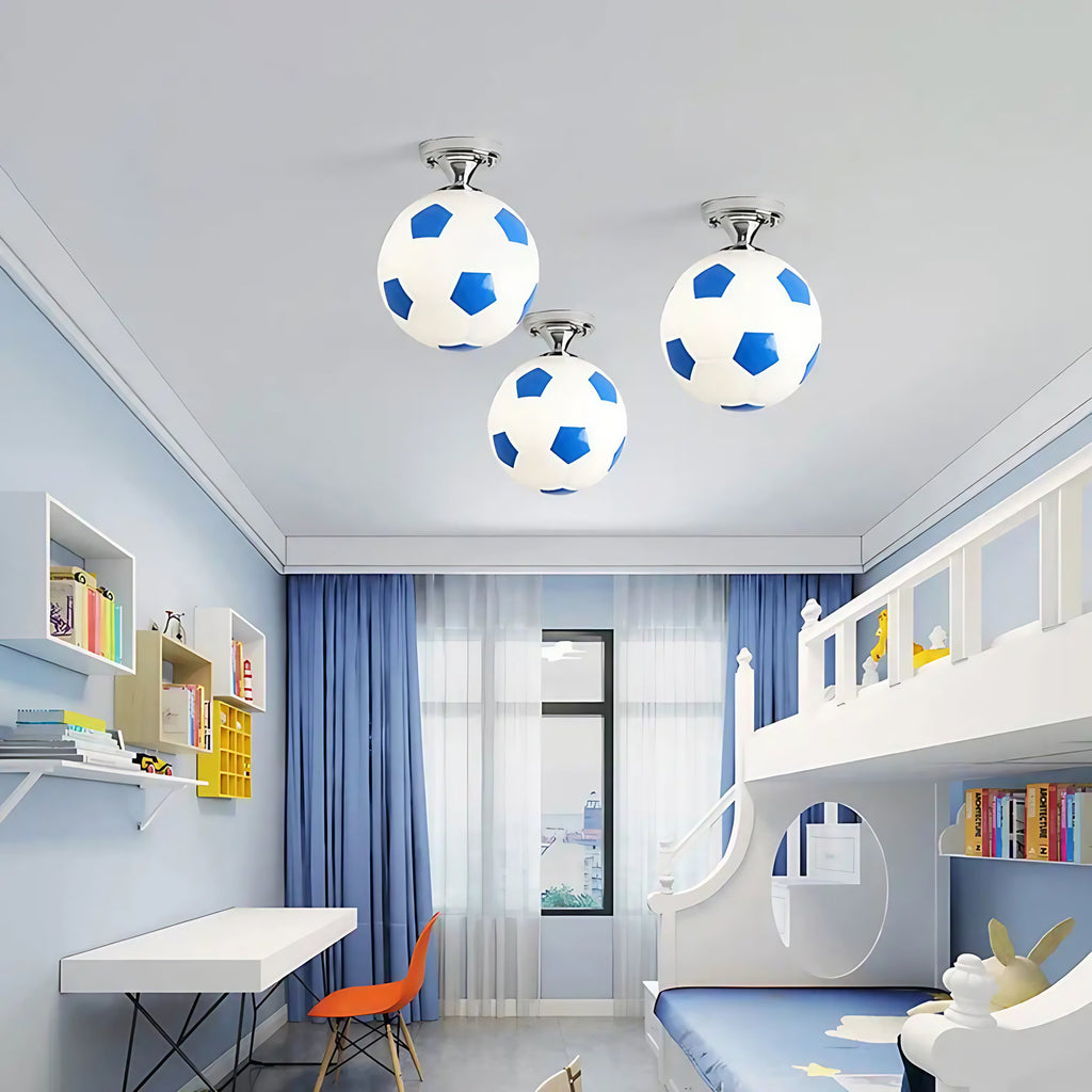 Plafonnier LED ballon de football pour chambre d'enfant
