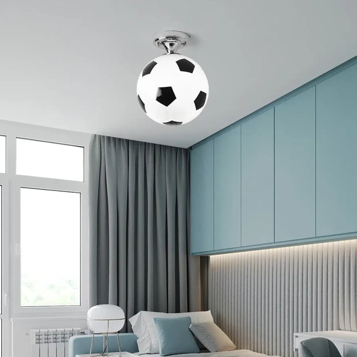 Plafonnier LED ballon de football pour chambre d'enfant