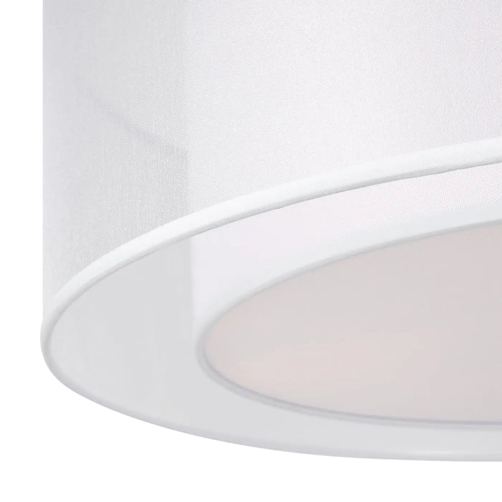 Plafonnier abat-jour en tissu, cylindre de 52 cm, 3 x E27