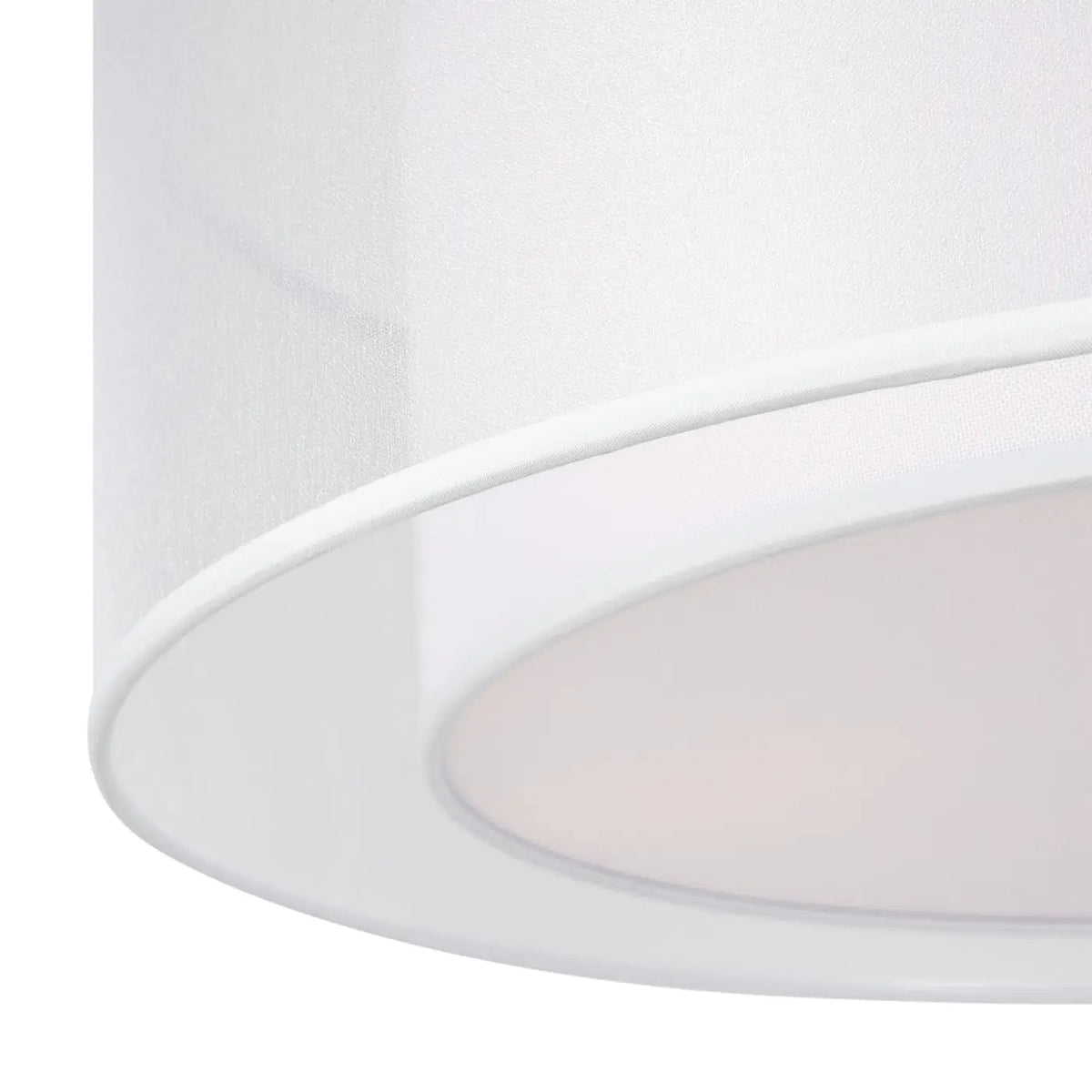 Plafonnier abat-jour en tissu, cylindre de 52 cm, 3 x E27