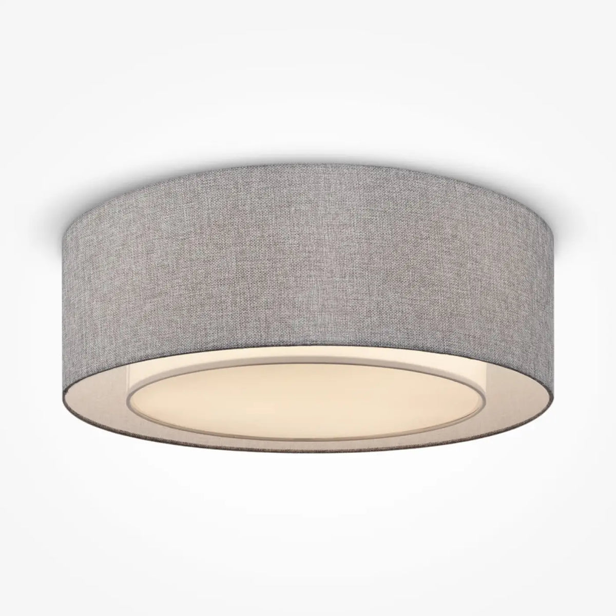 Plafonnier abat-jour en tissu, cylindre de 52 cm, 3 x E27, gris