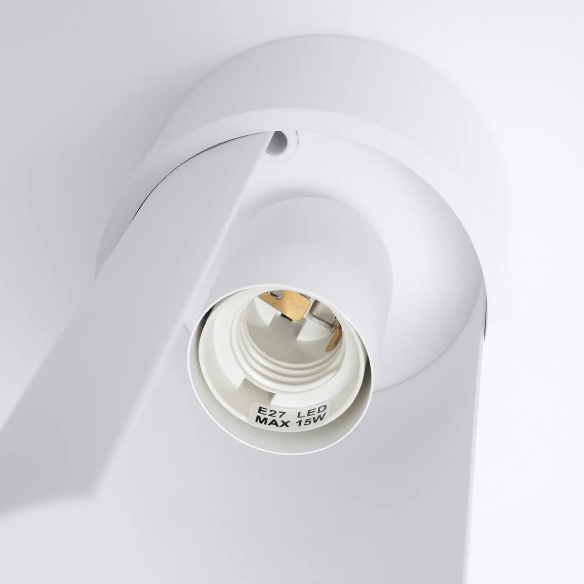 Plafonnier cylindre en acier blanc mat, ouverture orientable