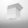 Plafonnier cube en aluminium à fentes lumineuses, 1 ou 2 ampoules, blanc