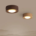 Plafonnier minimaliste bois et laiton, deux modèles, beige ou marron