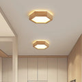 Plafonnier LED en bois naturel à forme géométrique, S, M, L