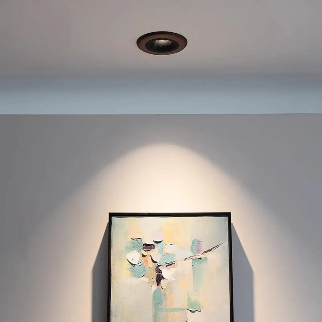 Plafonnier en bois noir, ligne moderne