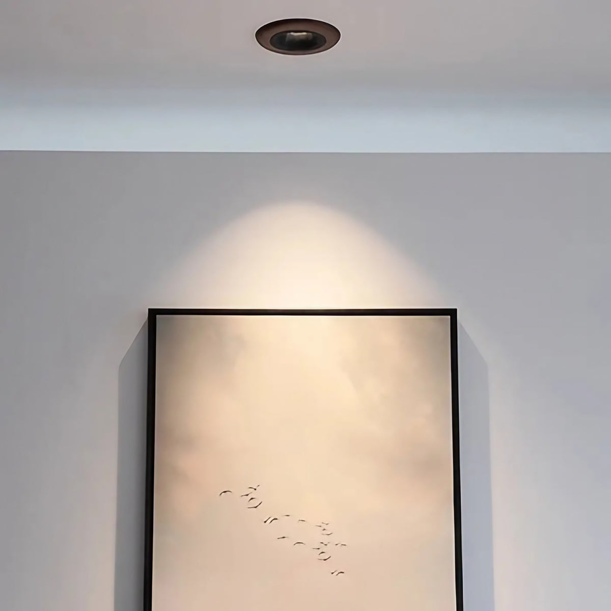 Plafonnier en bois noir, ligne moderne