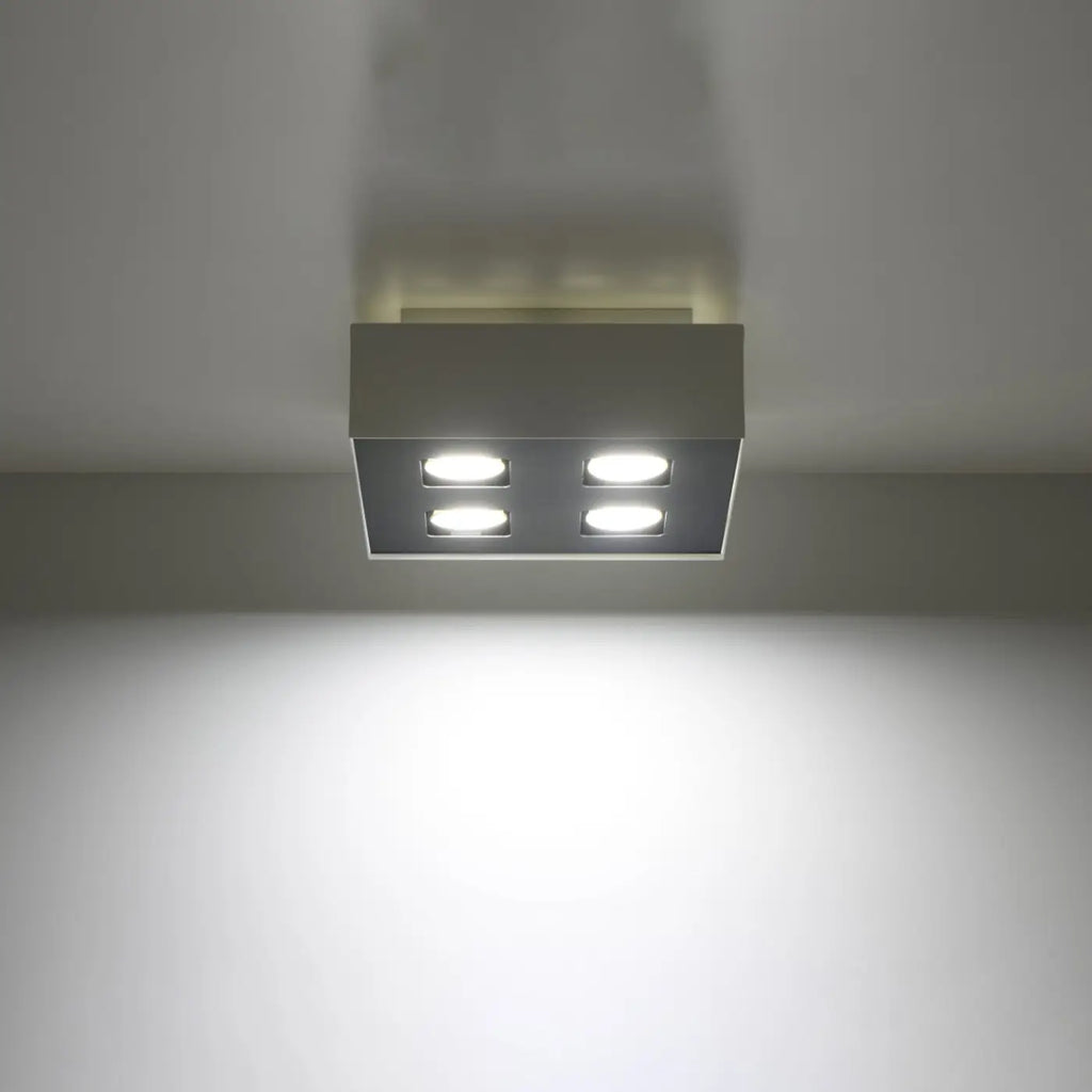 Plafonnier boîtier en acier noir et blanc, 1 à 4 spots GU10