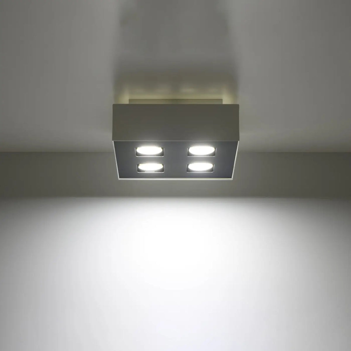 Plafonnier boîtier en acier noir et blanc, 1 à 4 spots GU10