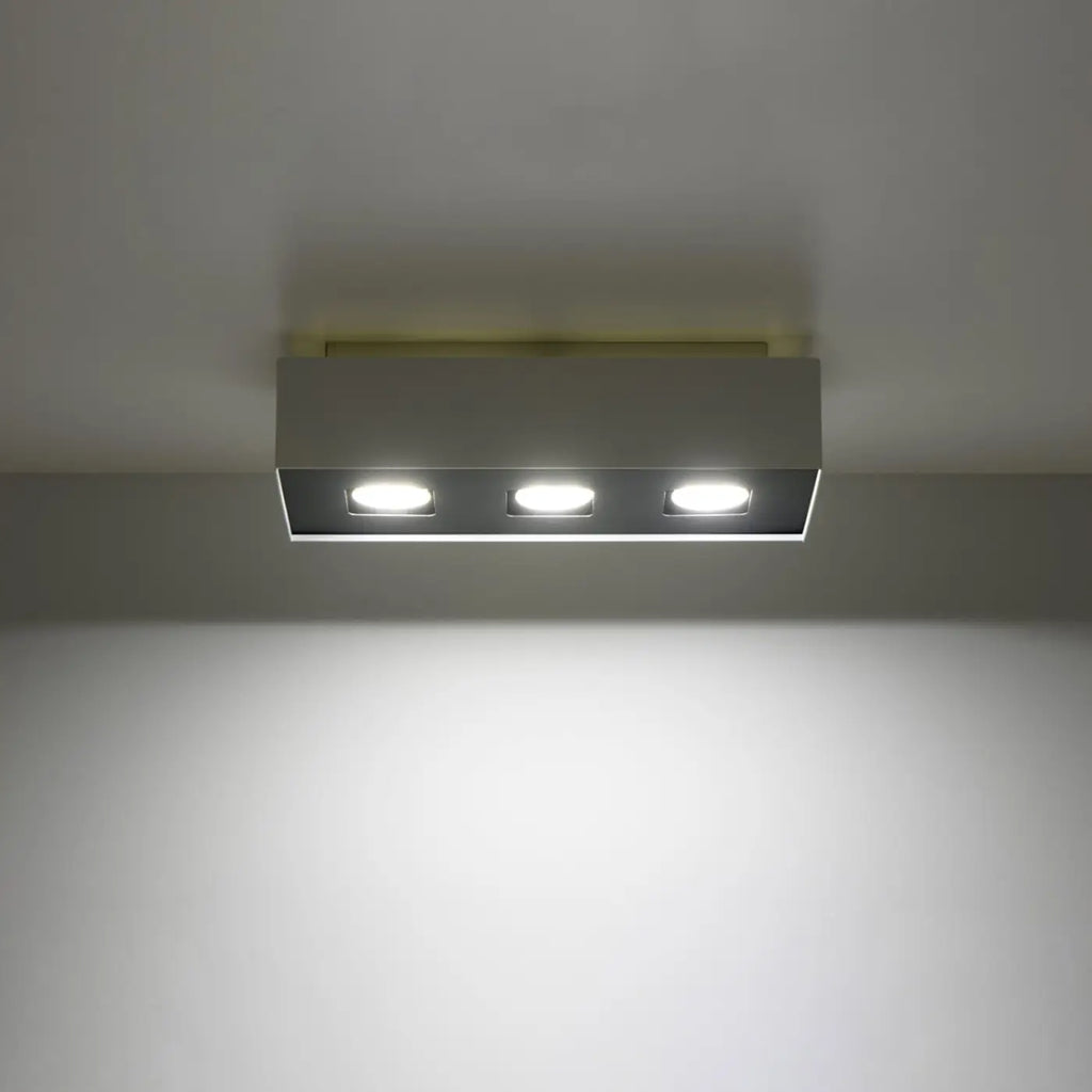 Plafonnier boîtier en acier noir et blanc, 1 à 4 spots GU10