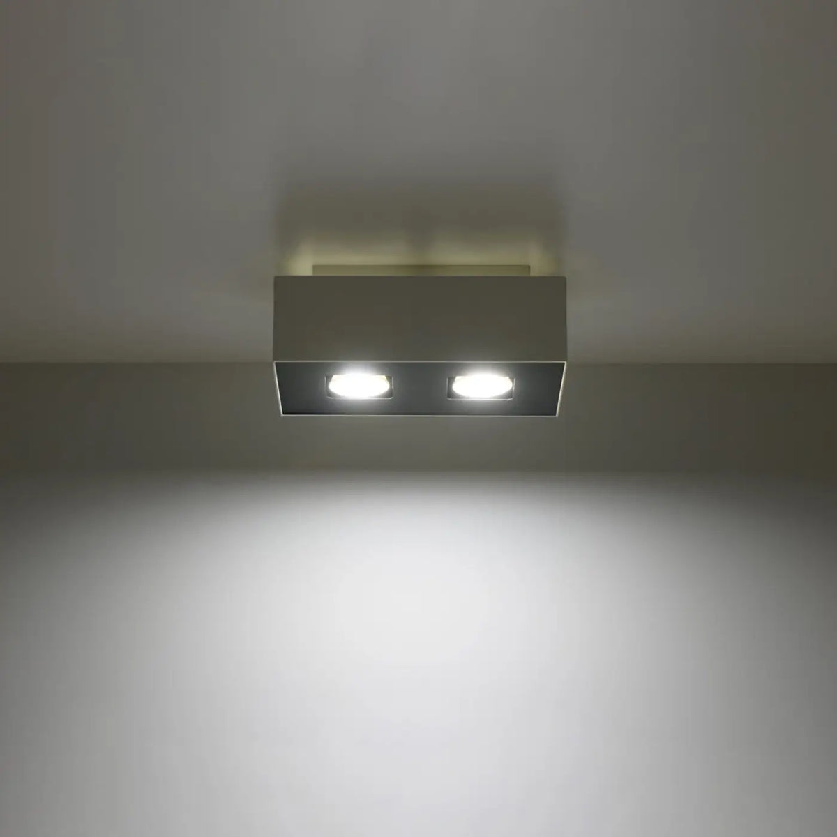 Plafonnier boîtier en acier noir et blanc, 1 à 4 spots GU10