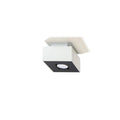 Plafonnier boîtier en acier noir et blanc, 1 à 4 spots GU10, blanc/noir