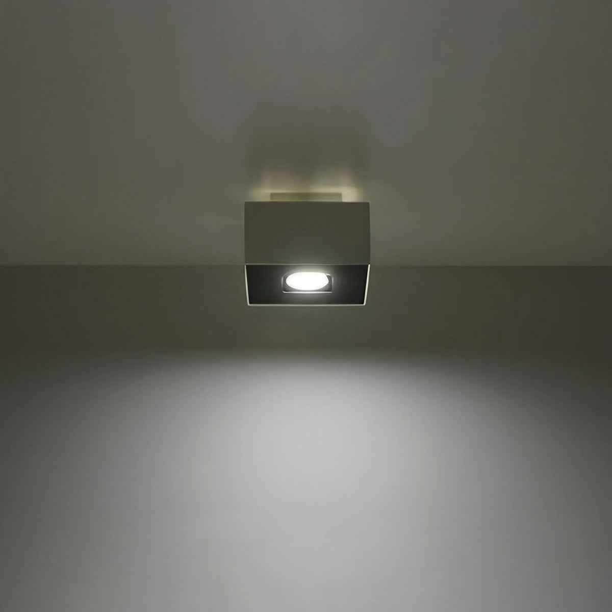 Plafonnier boîtier en acier noir et blanc, 1 à 4 spots GU10