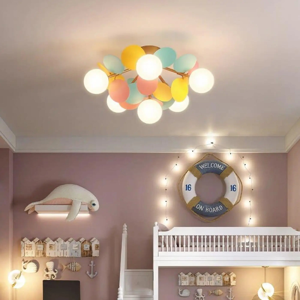 Plafonnier à boules lumineuses, quatre tailles de S à XL