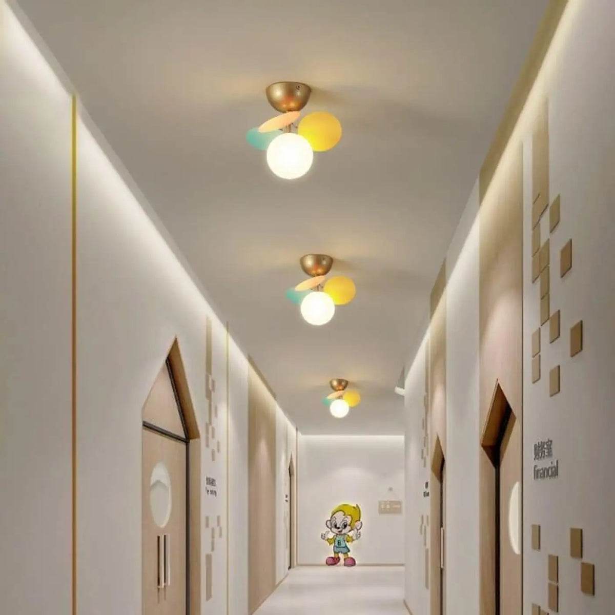 Plafonnier à boules lumineuses, quatre tailles de S à XL