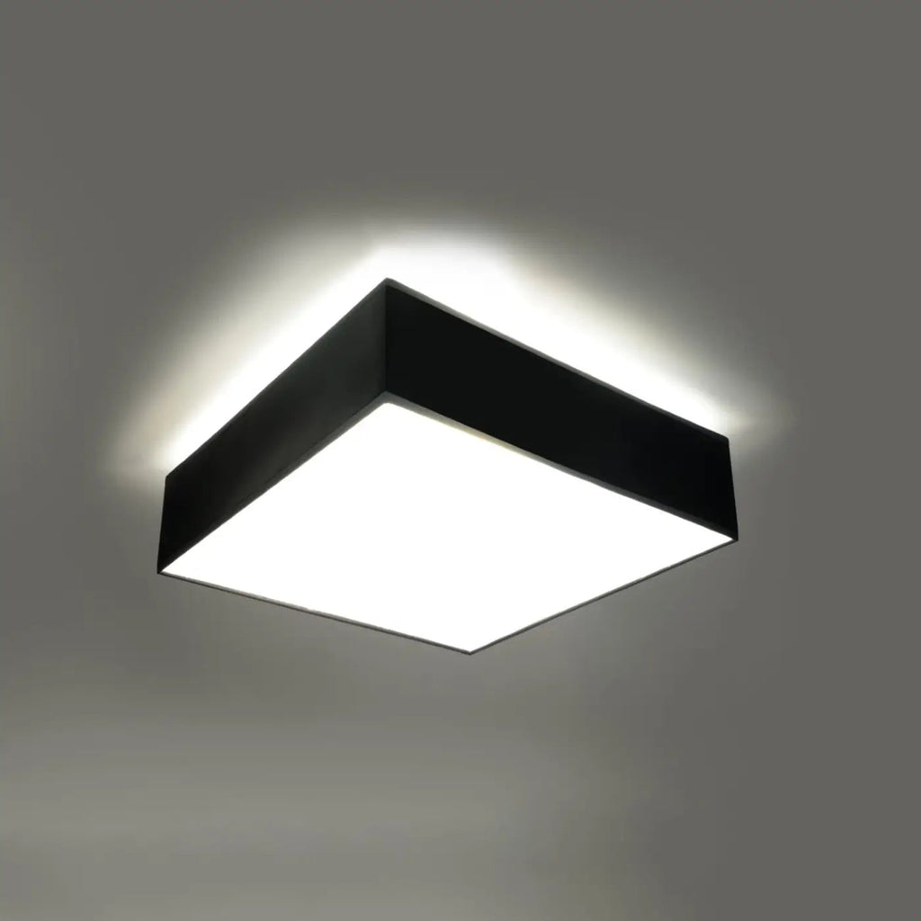 Plafonnier carré à diffuseur blanc, 11 cm d'épaisseur, 4 tailles