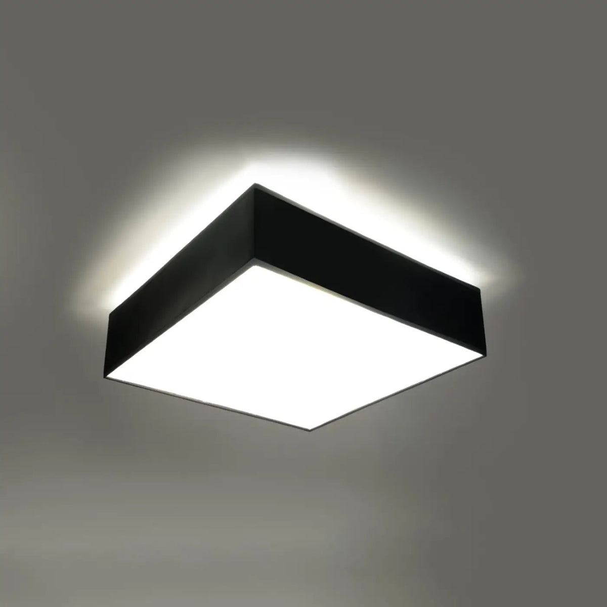 Plafonnier carré à diffuseur blanc, 11 cm d'épaisseur, 4 tailles