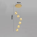 Suspension cascade à LED dorées, de 6 à 50 lampes