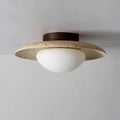 Plafonnier rond à anneau doré, blanc chaud ou réglable