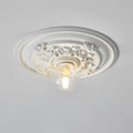 Plafonnier classique à rosace décorative, blanc ou beige, blanc